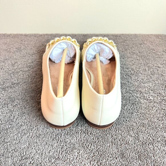 Rockport Womens Size 6.5 Chain Cream Ivory Leathers Slip On Ballet Flats‎ Shoes - Picture 7 of 13